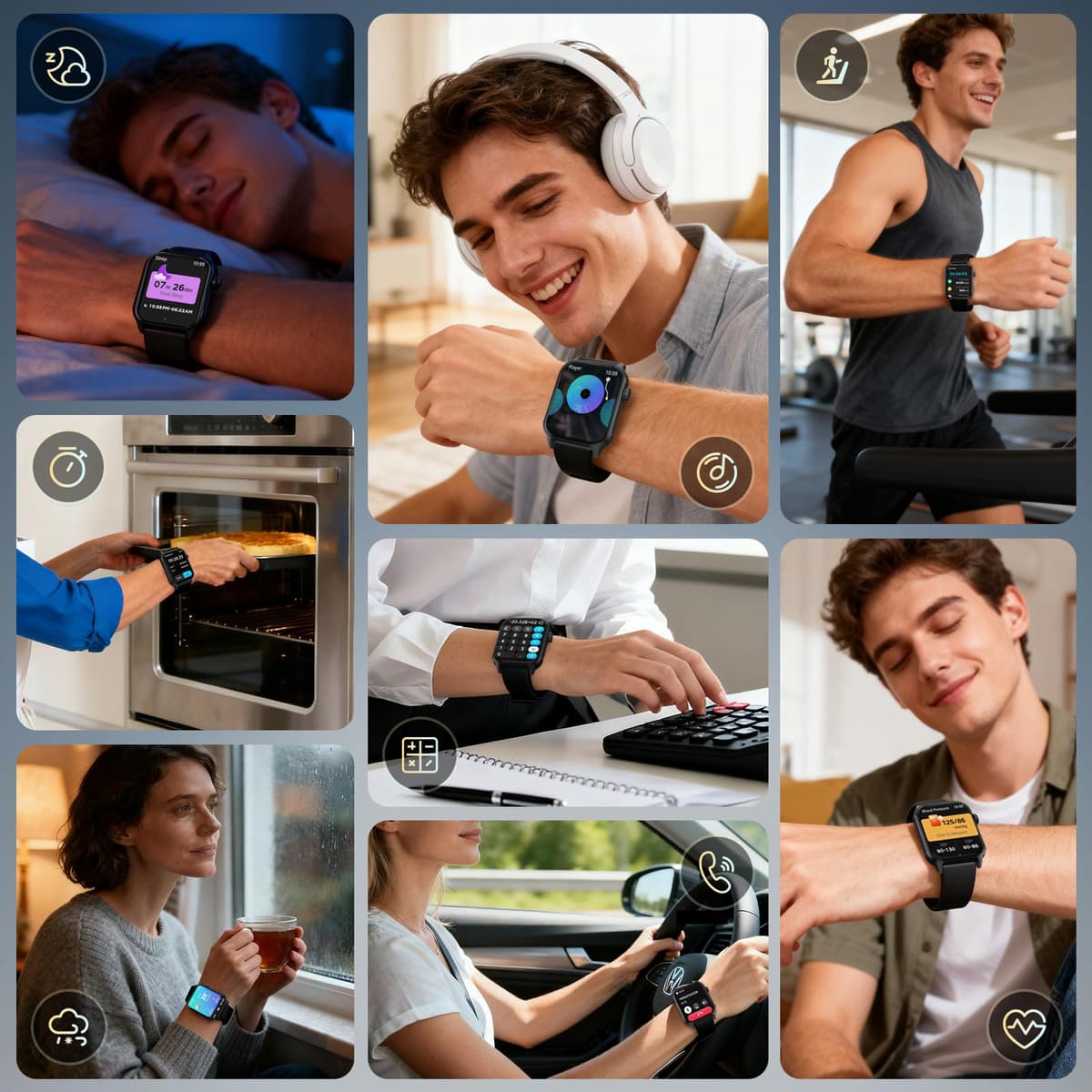 Smart Watch for Men, 120+ Sports Modes Smartwatch with 1.83" HD Touchsreen, Sleep Monitor, IP67 Waterproof, Bluetooth Call & Music Control Fitness Watch for iPhone/Android — view 7