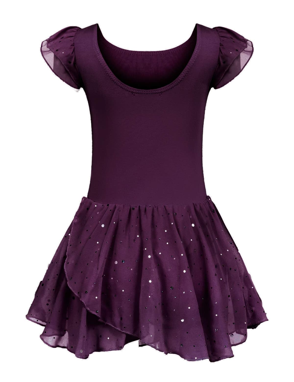 Trudge Ropa de Ballet para Niñas - Vestido Manga Corta de Algodón con Leotardo y Falda Tutú - Traje de Baile — view 22