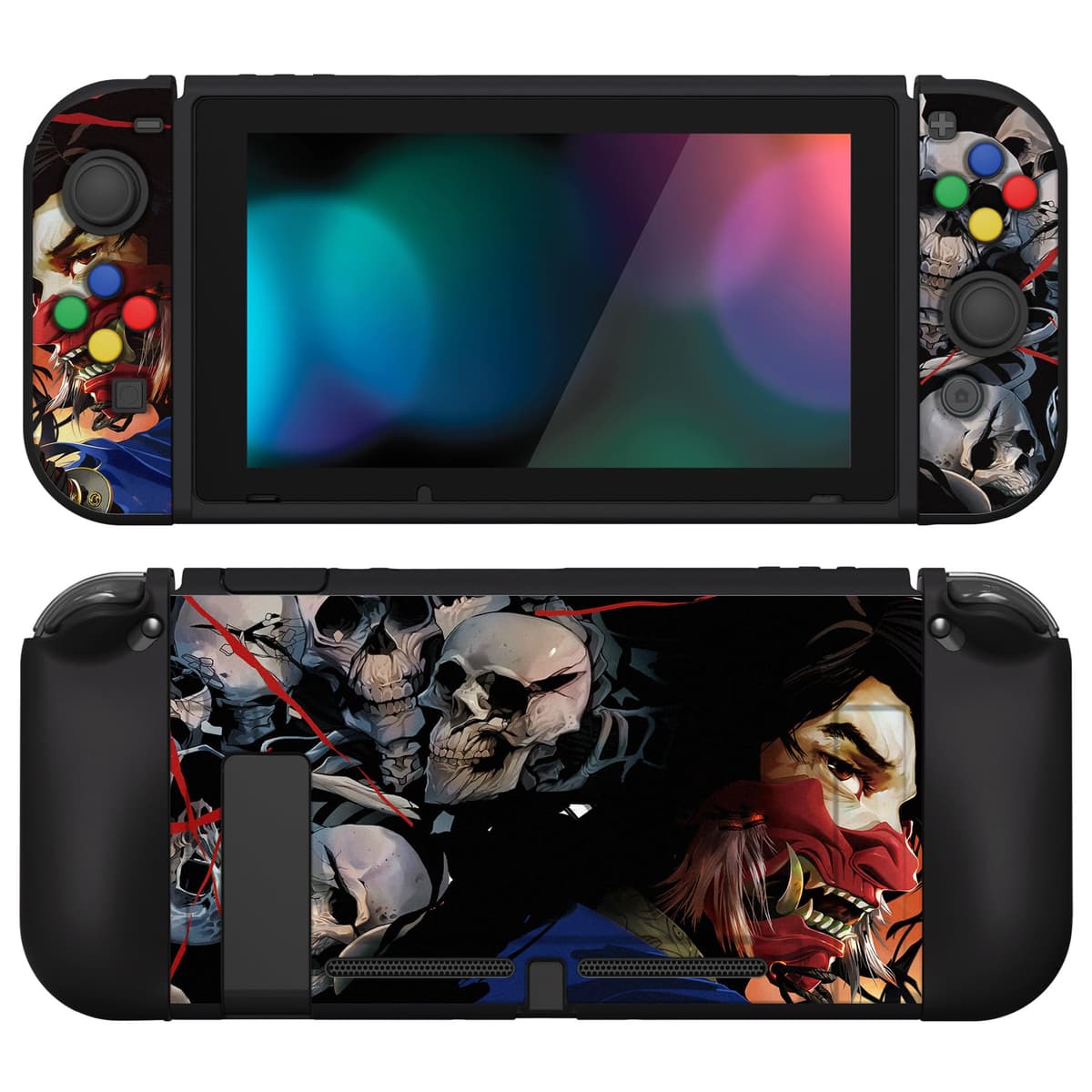playvital ZealProtect Soft Protective Case for Nintendo Switch, Flexible Cover Protector for Switch with Screen Protector & Thumb Grip Caps & ABXY Direction Button Caps - Cherry Bunny & Cherry Bear — view 26