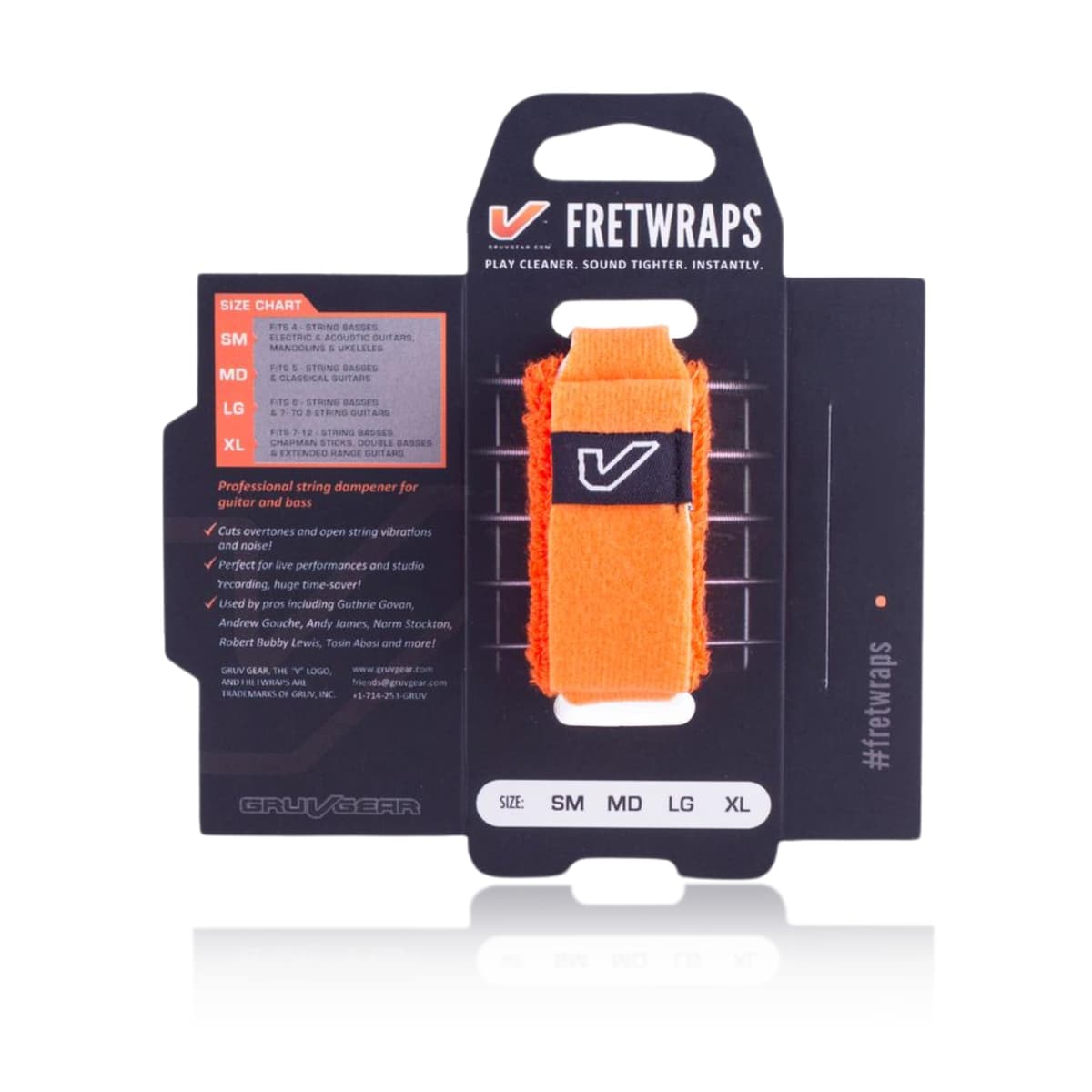 Gruv Gear FretWraps String Muter 1-Pack (Black, Small) (FW-1PK-SM) — view 4