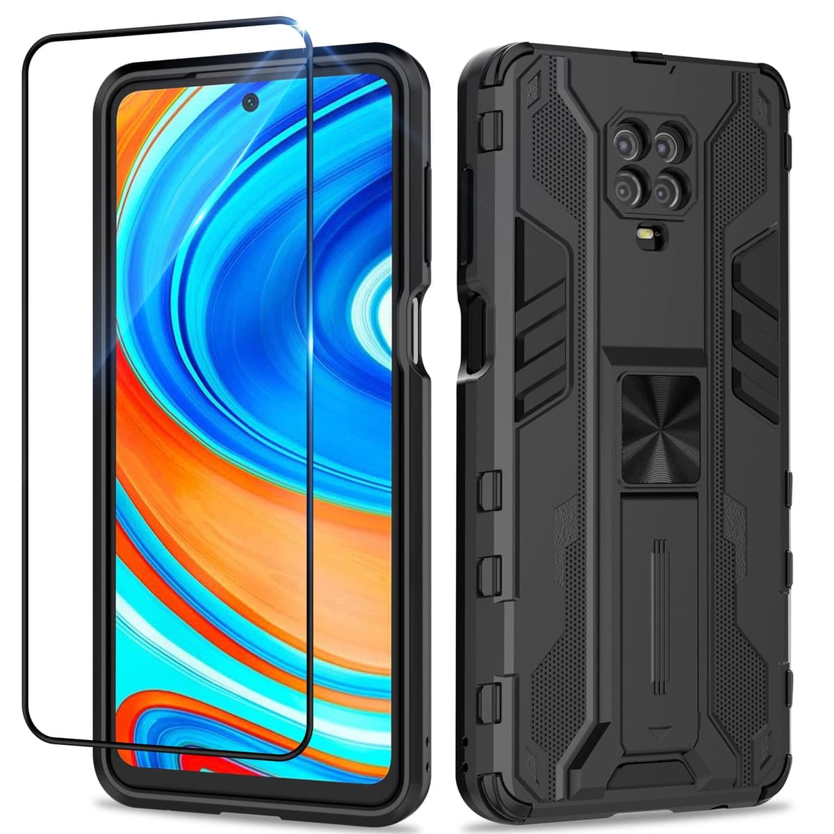 Funda para CMF Phone 2 Pro, Carcasa Antigolpes con Soporte anular metálico, Case Protectora de Grado Militar, Negro — view 1096