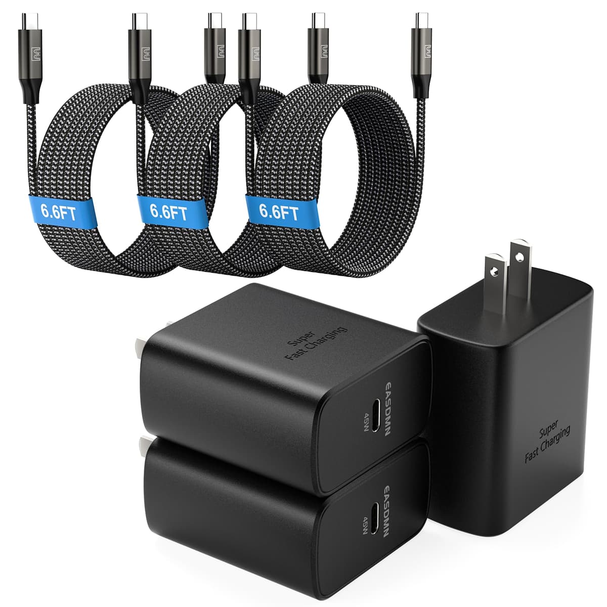 Super Fast Charger Type C, [2 Pack] USB-C Charger PD/PPS Wall Charging Block for Samsung Galaxy S26 Ultra/S25 Ultra/S25+/S25/S24/S23 Ultra/S23+/S22 Ultra/S22+/S20 Ultra, Tab S8(with 2X 6.6ft Cable) — view 13