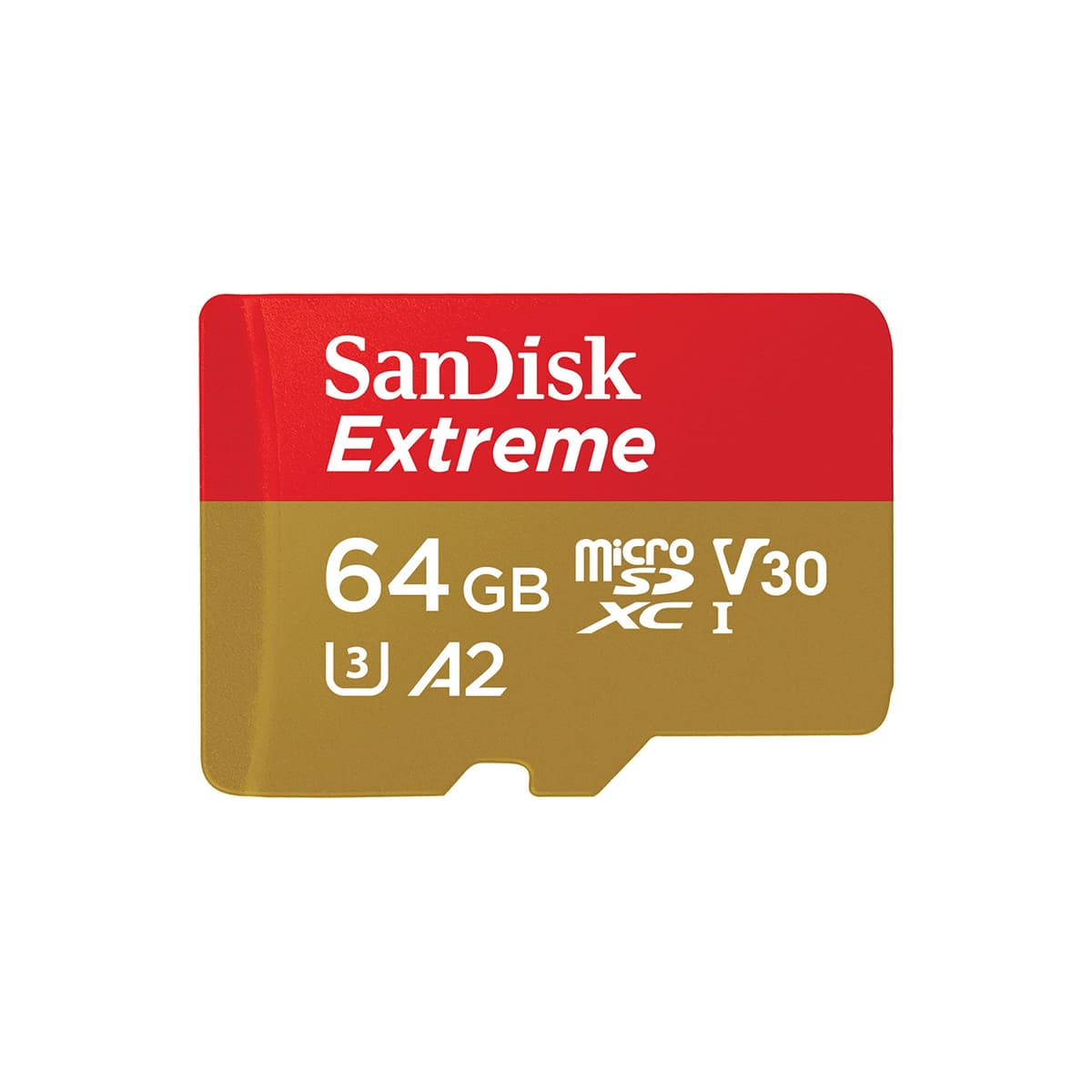 SANDISK Extreme microSDXC card 64GB +SD adapter (microSD card for smartphones, action cameras, drones, V30, up to 170 MB/s, SANDISK QuickFlow Technology, RescuePro Deluxe, UHS-I, 4k, V30, A2, C10, U3)