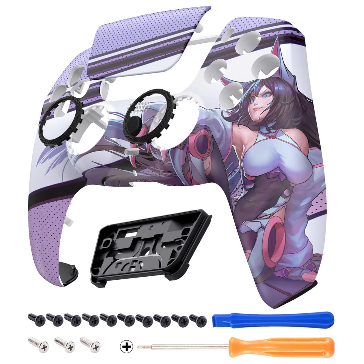 eXtremeRate Luna Rediseñado Carcasa Frontal con Panel Táctil Compatible con ps5 BDM-010 BDM-020 BDM-030 BDM-040 Carcasa Delantera Placa Frontal Funda Portectora Compatible con ps5(Efectivo de $100) — view 21