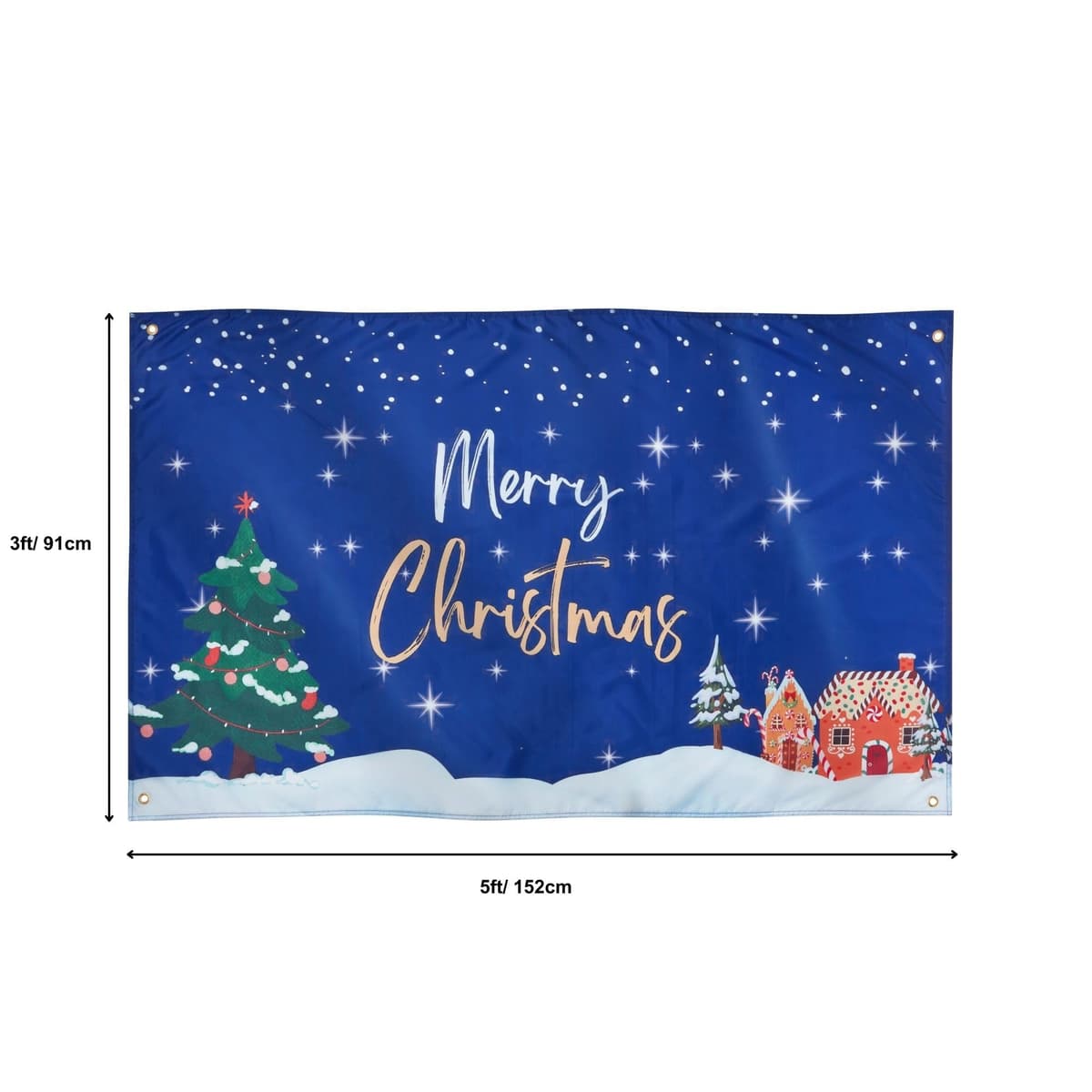 Runesol Cornwall Flag - 91x152cm, 3ft x 5ft, Cornish Flag, 4 Grommets, Eyelet in Every Corner, Premium Quality, Inside & Outside Use, Vivid Colours — view 1139