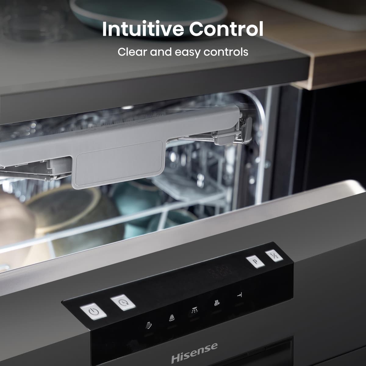 Hisense HS523E15BUK Slimline 10 Places Free Standing Dishwasher Black with 30 Minutes Quick Wash [Energy Class E] — view 6