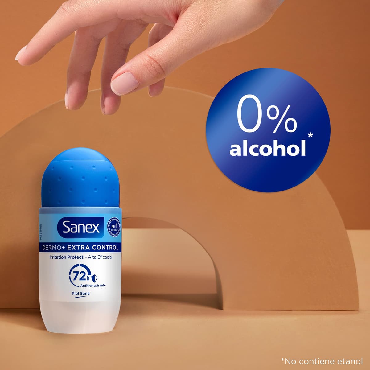 Sanex Dermo+ Extra Control Desodorante Antitranspirante Roll-On 72 Horas 6x50 ml– protección efectiva contra el sudor y el mal olor – dermatológicamente testado– contiene 0% alcohol* — view 4