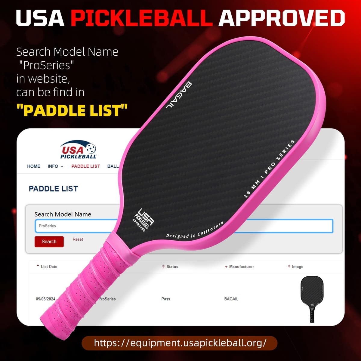 BAGAIL Juego de Paletas de Pickleball, Raquetas de Pickle Ball con 4 Pelotas de Pickleball, Ligeras, Alta Absorción de Impactos, Ergonómicas, Adecuadas para Juegos de Pelotas de Todos los Niveles — view 2