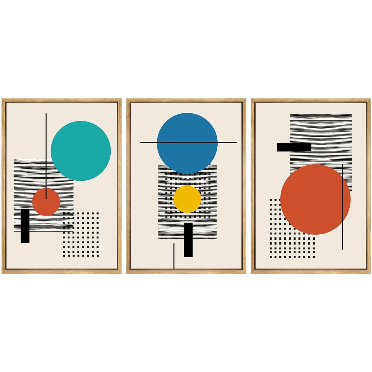 SIGNWIN Framed Canvas Print Wall Art Set Coastal Serenity Abstract Seaside Illustrations Modern Art Decorative Rustic Calm/Zen for Living Room, Bedroom, Office - 24"x36"x3 Natural — view 39