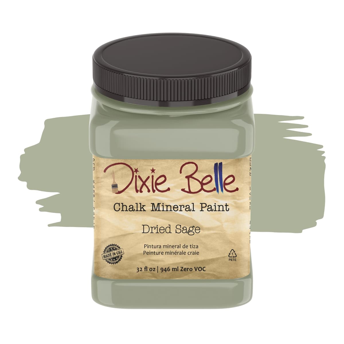 Dixie Belle Paint Company Chalk Finish Furniture Paint - Caviar (32oz) - Matte Black Chic Chalk Mineral DIY Furniture Paint — view 303