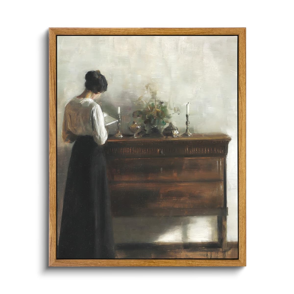VIYYIEA Vintage Framed Black Dog Wall Art, Bedroom Living Room Minimalist Animal Art Decor, Antique Dog Canvas Print Paintings, Home Farmhouse Retro Still Life Decor, 12x16 Inch — view 27