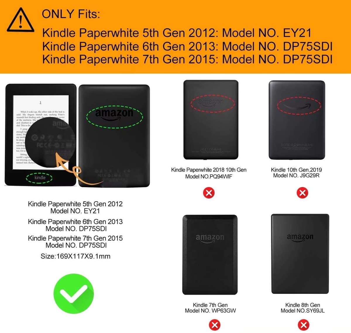 MOKASE Case Compatible with 6" Kindle Paperwhite (Fits 2012,2013,2015,2016 Version), Model NO: EY21 / DP75SDI, PU Leather Hard Case Protective Case Cover with Smart Wake/Sleep Funtion, Mint — view 2