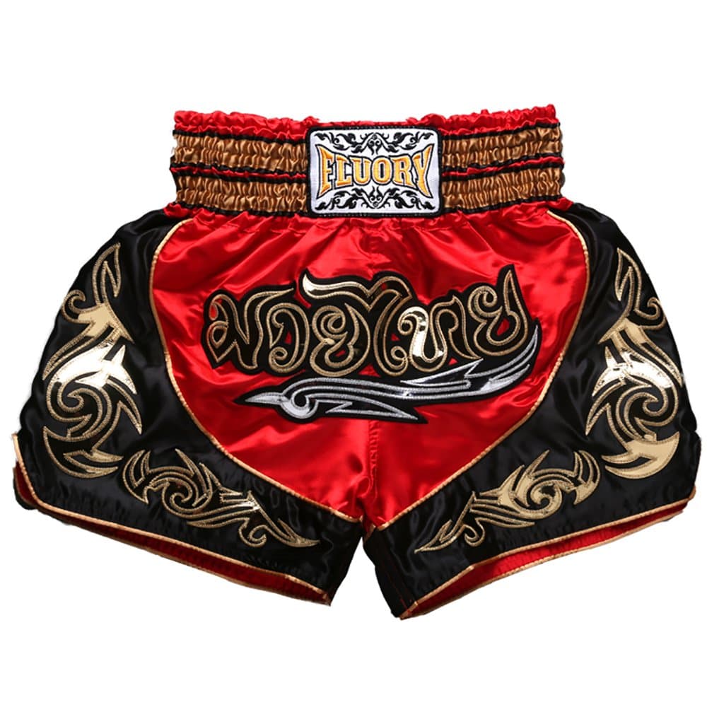 FLUORY Muay Thai Shorts, MMA Fight Shorts Ropa de Entrenamiento Jaula Lucha Grappling Artes Marciales Kickboxing Shorts Ropa — view 9