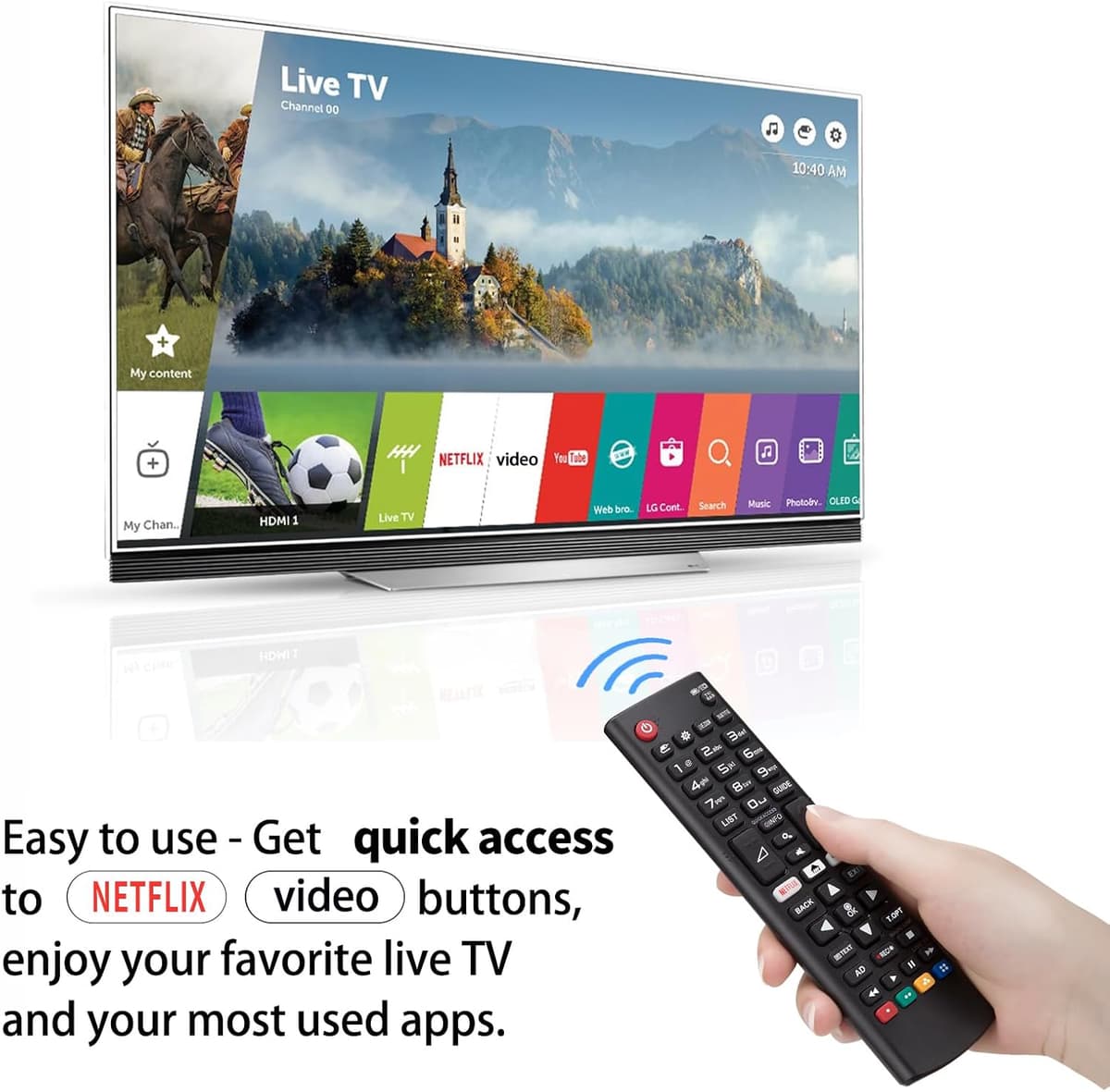 for LG Smart TV Remote Control Replacement,Universal for All LG OLED 3D Thinq TVs for AKB75095307 AKB75375604 AKB74915305 AK75675304 AKB76040302 AKB76037601 AKB75675313 with Battery — view 2