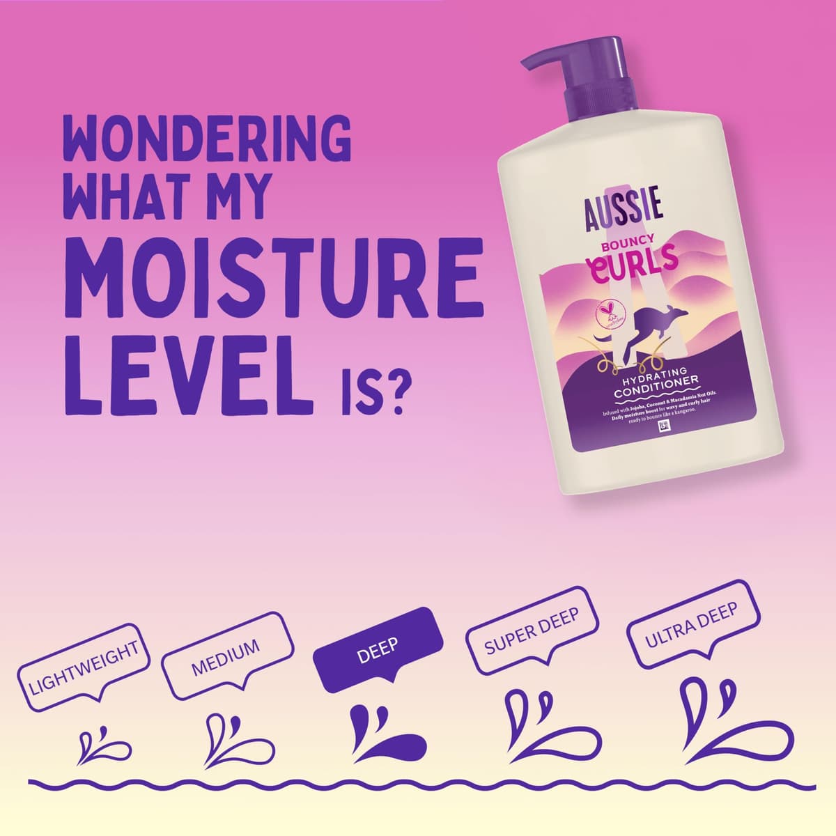 Aussie Bouncy Curls Hydrating Conditioner 1L XXL | Lightweight, no weigh down | Daily Moisture Boost for Wavy & Curly Hair | With Jojoba, Coconut & Australian Macadamia Nut Oil | Vegan & Cruelty-Free — view 6