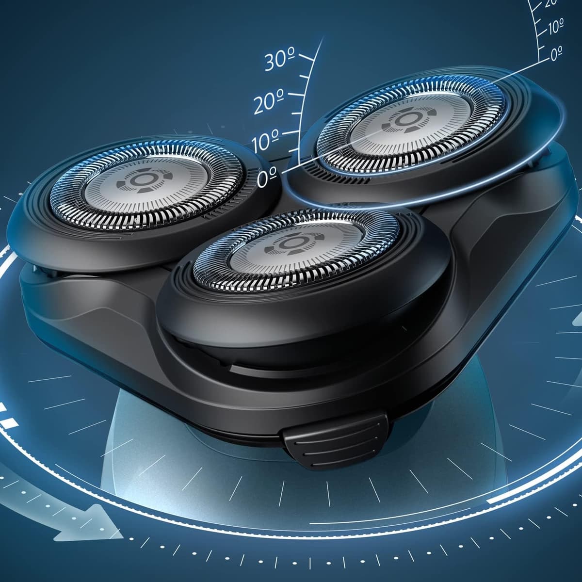 Philips Serie 5000 Afeitadora Eléctrica Hombre, Máquina de Afeitar Barba con recortadora, 27 cuchillas, Cabezal flexible 360º, 50min de uso, En Seco y Húmedo, Recargable, Funda, S5466/18, Azul Negro — view 5