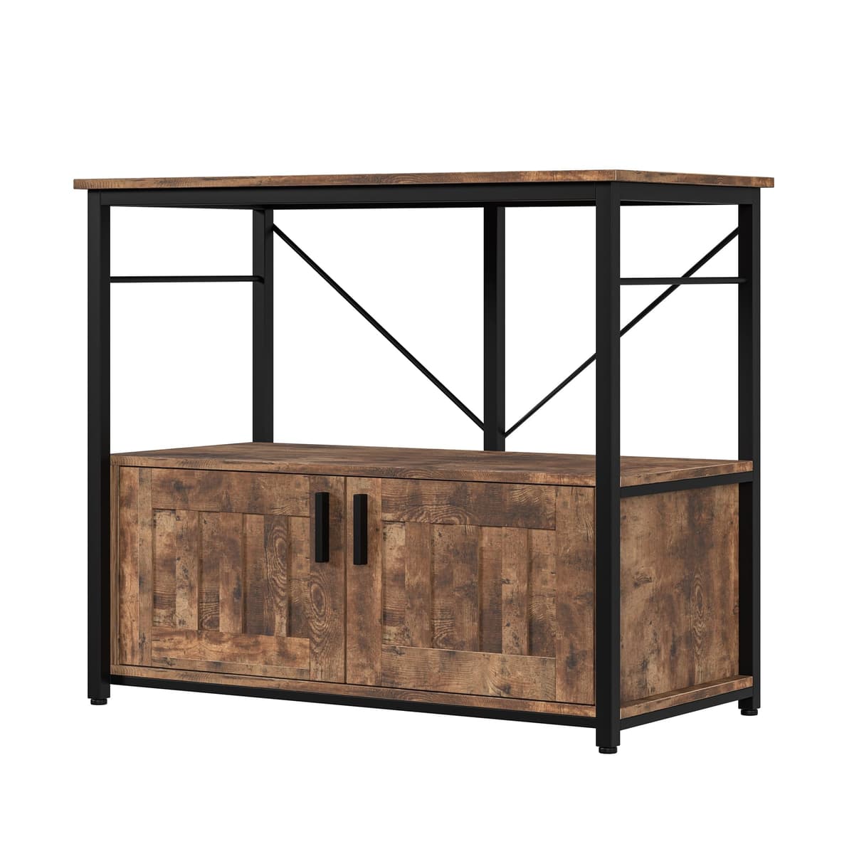 GarveeHome Estante resistente para acuario 40-50 galones con gabinete – Soporta hasta 300 kg – Organizador práctico para peceras, terrarios y accesorios – Ideal hogar y oficina – Marrón