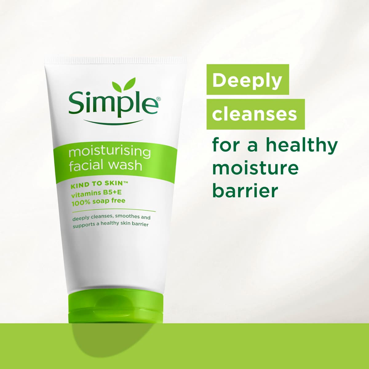 Simple Kind to Skin Moisturising Facial Wash for Gentle Daily Cleansing Leaving Skin Feeling Hydrated 150 ml — view 2