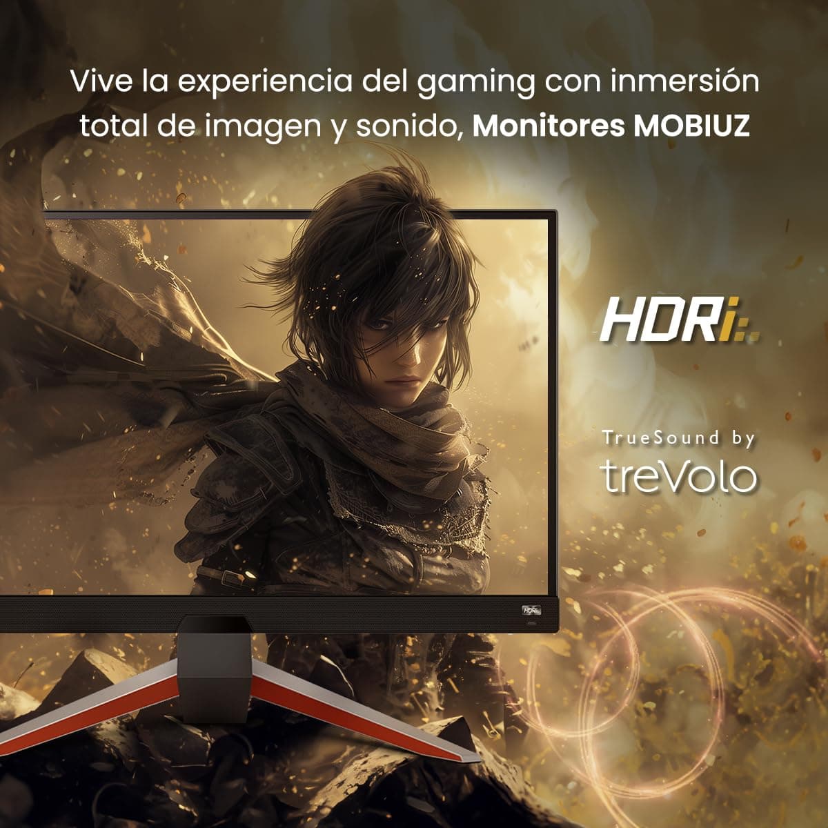 BenQ MOBIUZ EX2710U Monitor Gaming Blanco 27” 4K UHD IPS, 144Hz, 1ms, HDR600, HDMI 2.1 48Gbps, VRR para PS5, FreeSync Premium, 98% P3, Control Remoto, Eye-Care, Altavoces 2.1 — view 2
