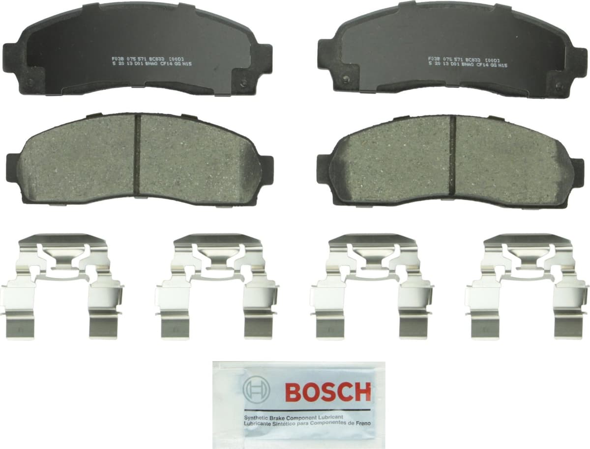 Bosch BC914 QuietCast Premium Ceramic Disc Brake Pad Set For: Acura ILX; Honda Accord, Civic, CR-V, Element, Fit, Front — view 229
