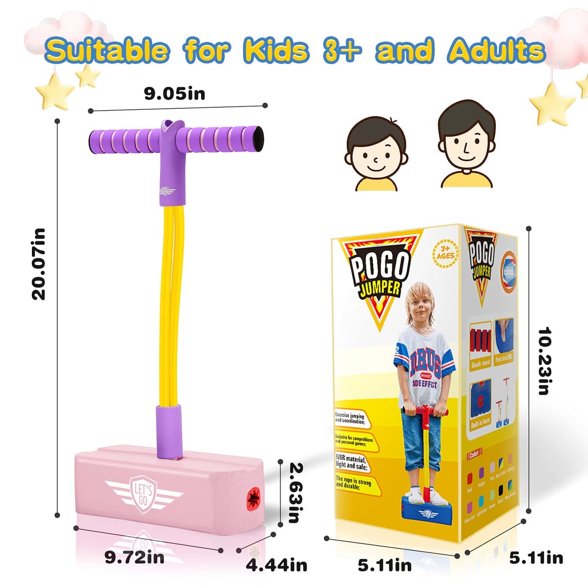 Toyzey Juguetes Niñas 3 4 5 6 7 8 9 10 11 12 Años,Pogo Stick Regalos Niña 3-12 Años Juguetes para Niñas de 3-12 Años Regalos Niños Cumpleaños Niñas — view 5