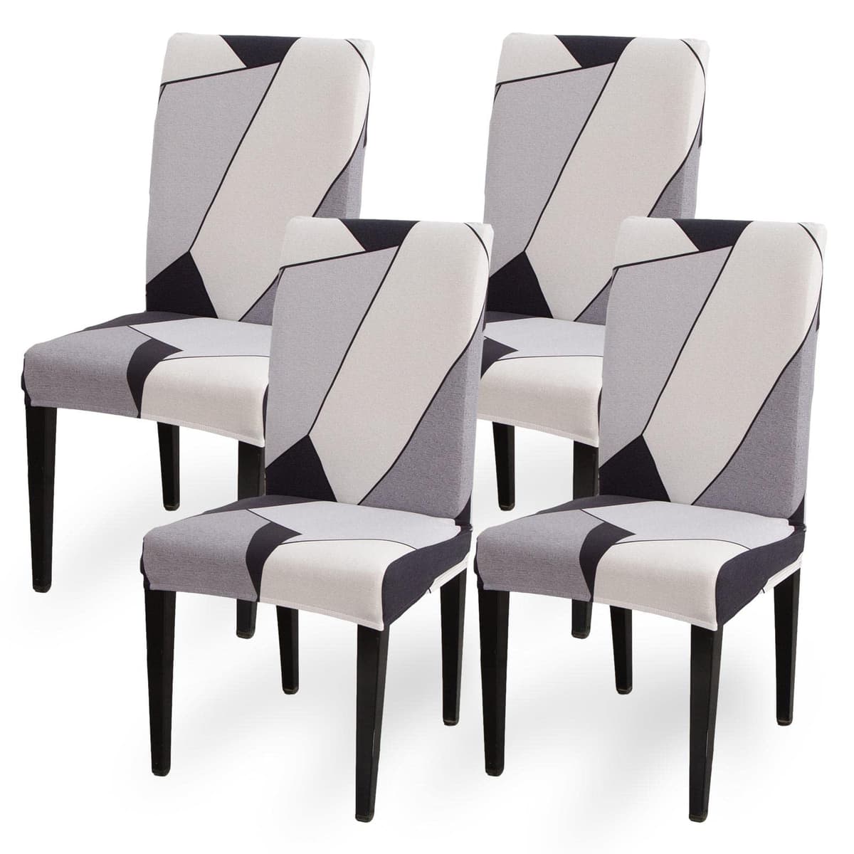 Dining Room Chair Covers Slipcovers Set of 4, Stretch Removable Washable Dining Chair Protector Decoration Cover Seat Slipcover for Hotel, Ceremony, Banquet, Kitchen, Restaurant, Home — view 27