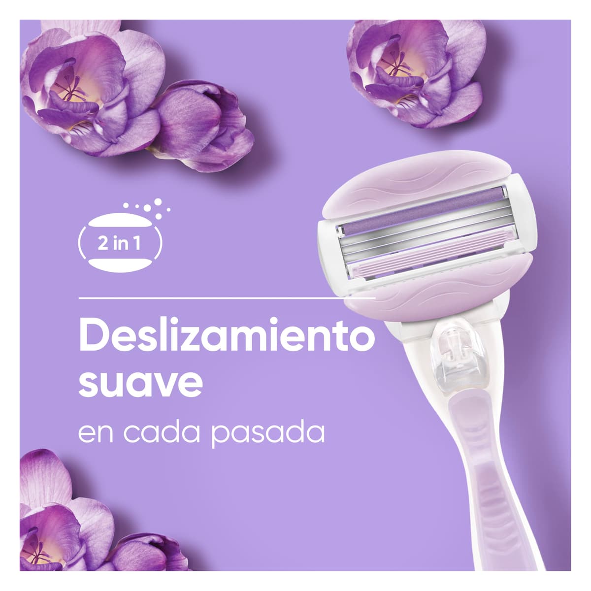 Gillette Venus Comfortglide Breeze Maquinilla de Afeitar Mujer con Recambios, 1 Mango + 4 Cuchillas de Afeitar con Barras de Gel Y Soporte para Ducha, Depilación Suave Y Duradera — view 4