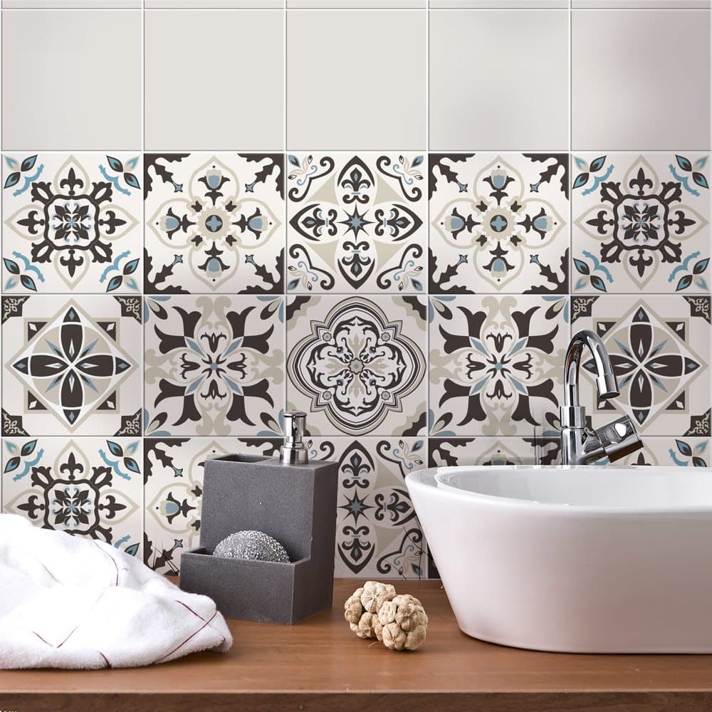 RE-COVERTILES - Pegatinas Azulejos Cocina y Baño Stickers de PVC Impermeables Antiarañazos Decoración de Pared Baldosas Peel and Stick - Modelo 24 Pzas 10x10 cm PS00179 Made in Italy — view 15