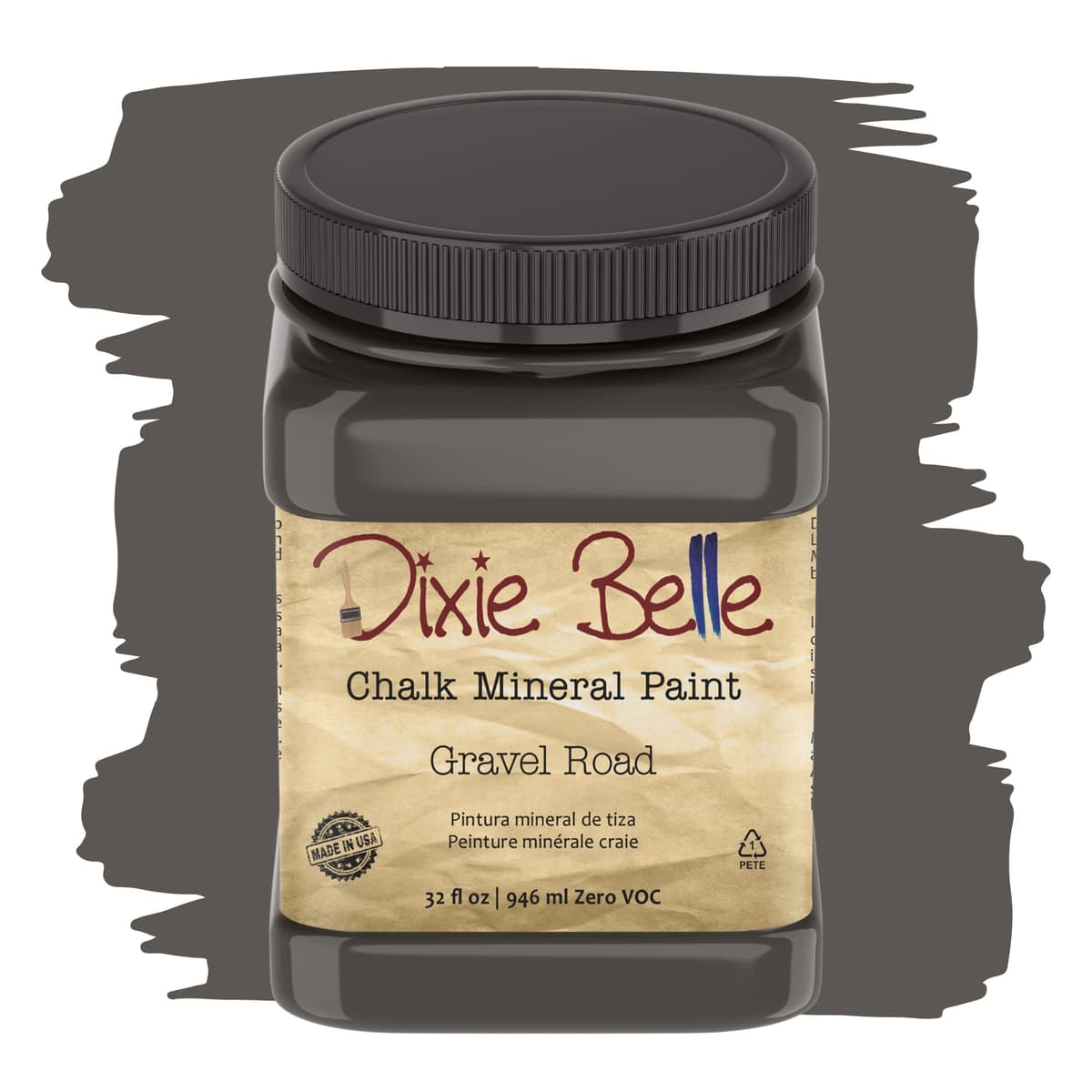 Dixie Belle Paint Company Chalk Finish Furniture Paint - Caviar (32oz) - Matte Black Chic Chalk Mineral DIY Furniture Paint — view 377