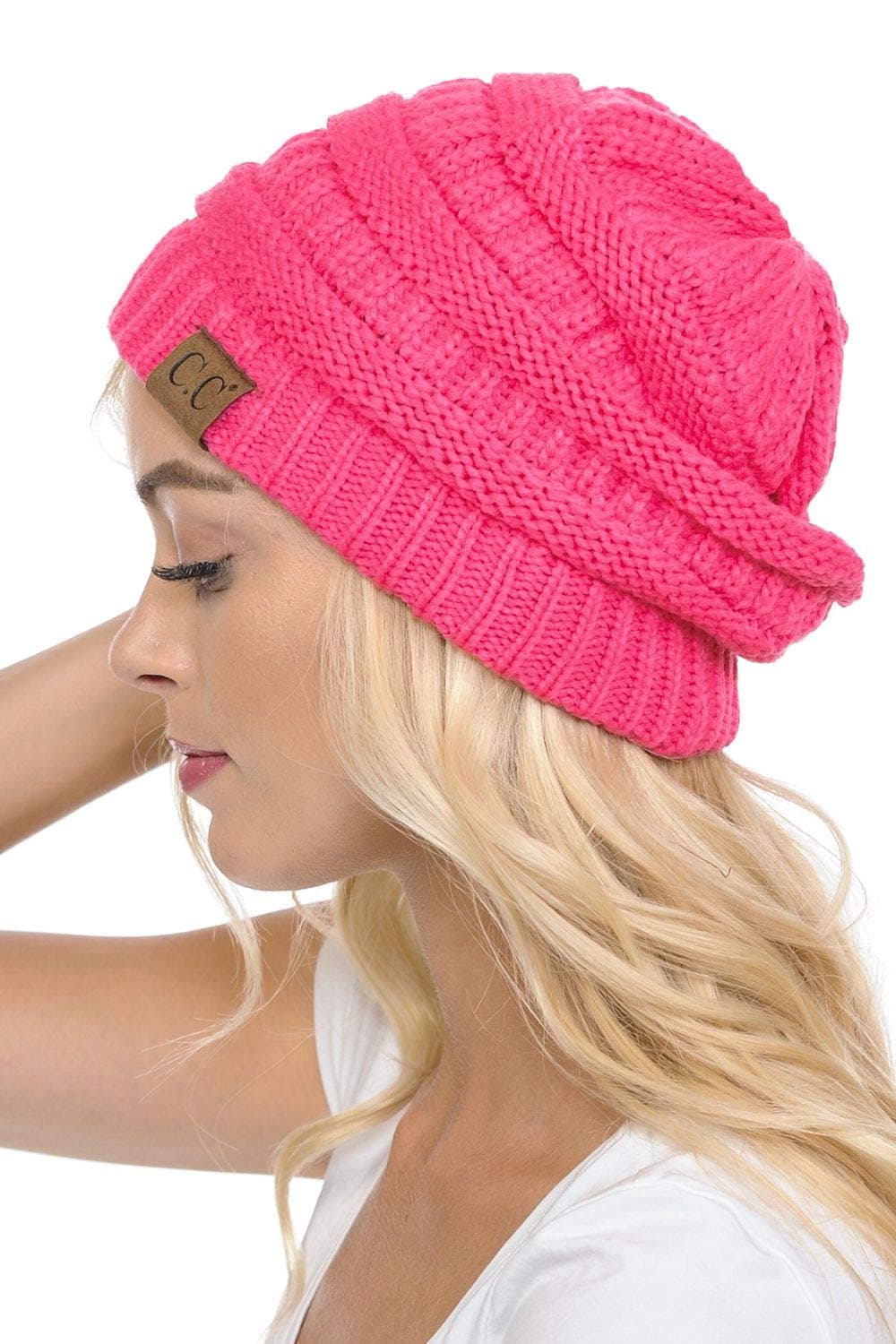 Warm Chunky Soft Stretch Cable Knit Beanie Skully — view 162