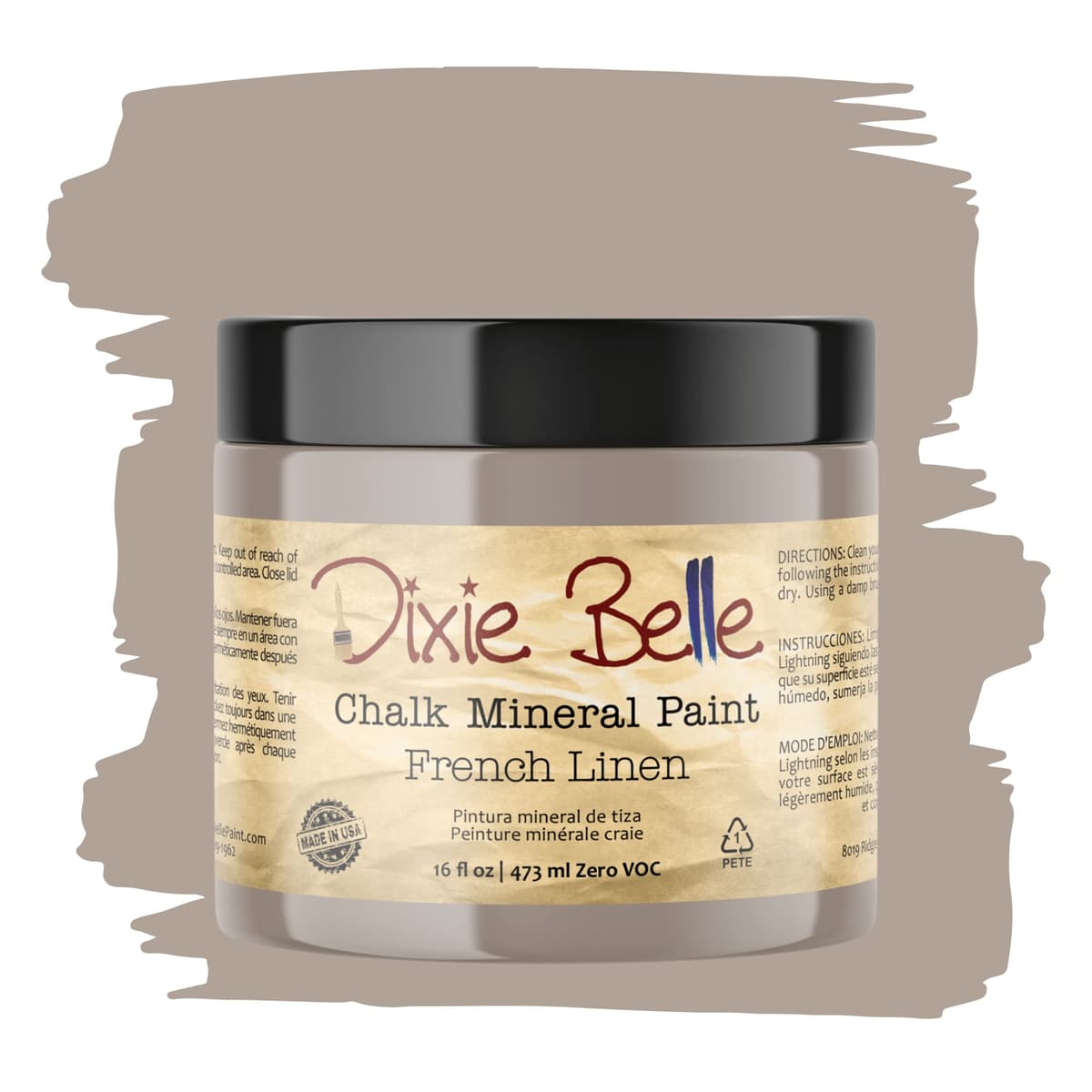 Dixie Belle Paint Company Chalk Finish Furniture Paint - Caviar (32oz) - Matte Black Chic Chalk Mineral DIY Furniture Paint — view 266