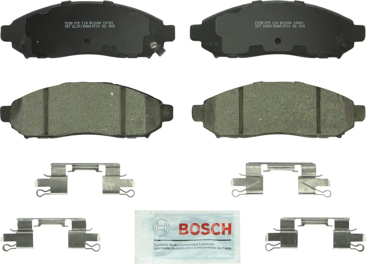 Bosch BC914 QuietCast Premium Ceramic Disc Brake Pad Set For: Acura ILX; Honda Accord, Civic, CR-V, Element, Fit, Front — view 299