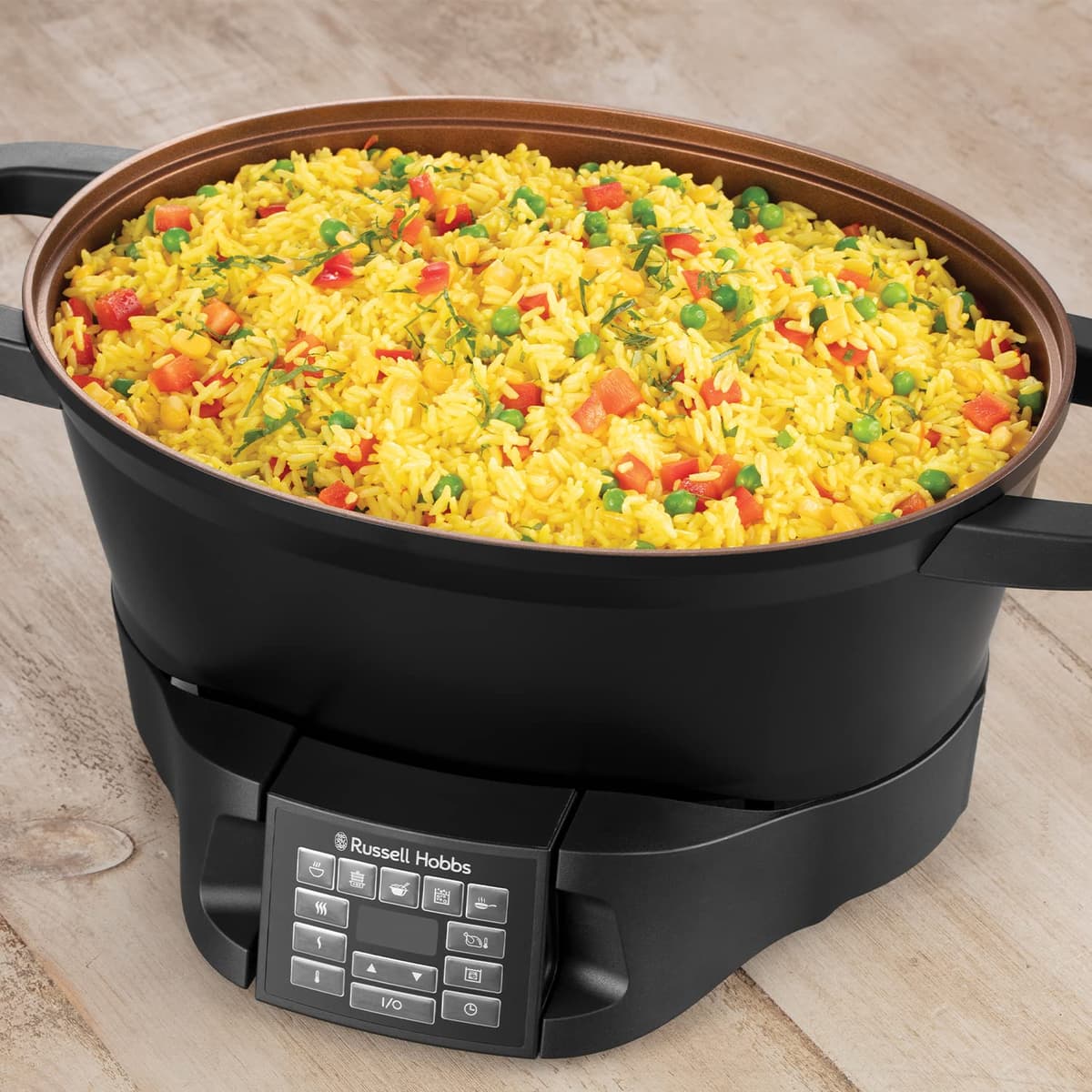 Russell Hobbs Good-to-Go 6.5L Electric Multicooker - 8 Digital functions inc Sear, Slow Cook, Steam, Boil, Keep warm & Roast, Cast aluminium housing, Glass lid, Dishwasher safe parts, 750W, 28270 — view 9