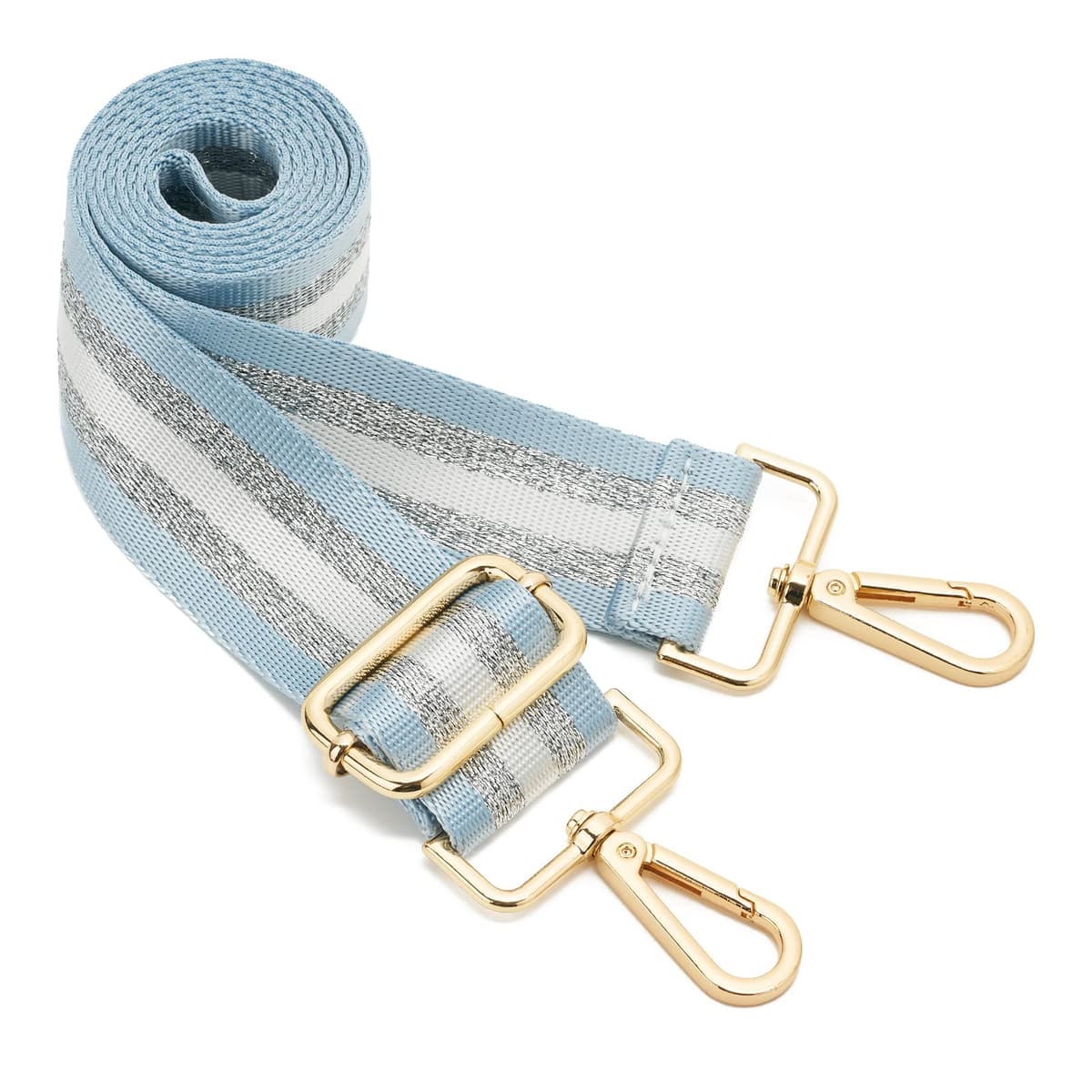 ZOOEASS Wide Shoulder Strap, Guitar Style Adjustable Purse Strap with Gold Buckle Replacement Woven Crossbody Straps for Handbags((3.8CM) Shining Black) — view 90