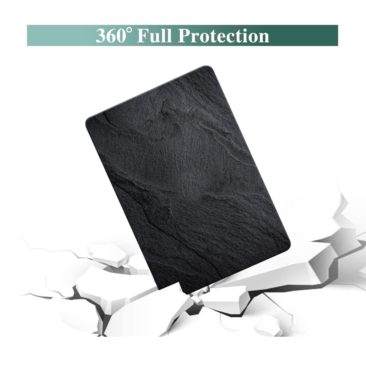 for MacBook Air 13.6 inch Case 2022 2023 2024 2025 Release M4 A3240 M3 A3113 M2 A2681 with Touch ID, Plastic Laptop Hard Shell Case & Keyboard Cover for M4 M3 M2 MacBook Air 13.6,Black Marble — view 5