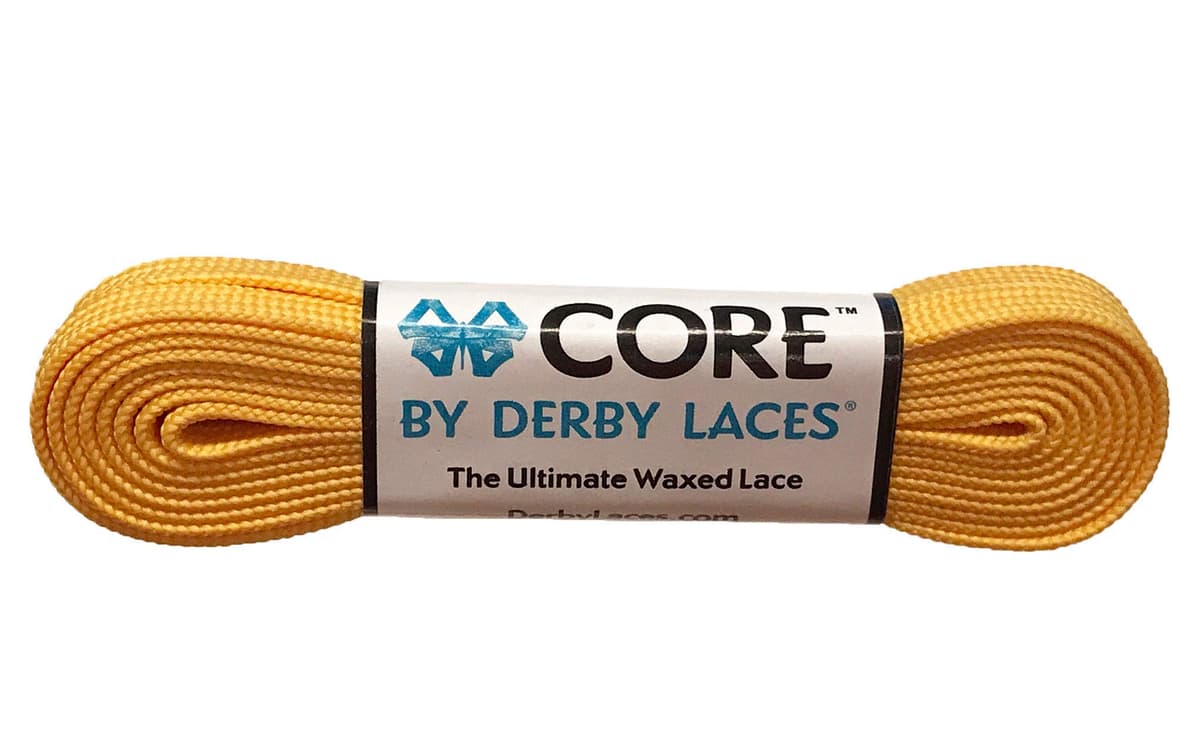 Derby Laces CORE Narrow 6mm Waxed Lace for Figure Skates, Roller Skates, Boots, and Regular Shoes, Black, 108 Inch / 274 cm — view 5