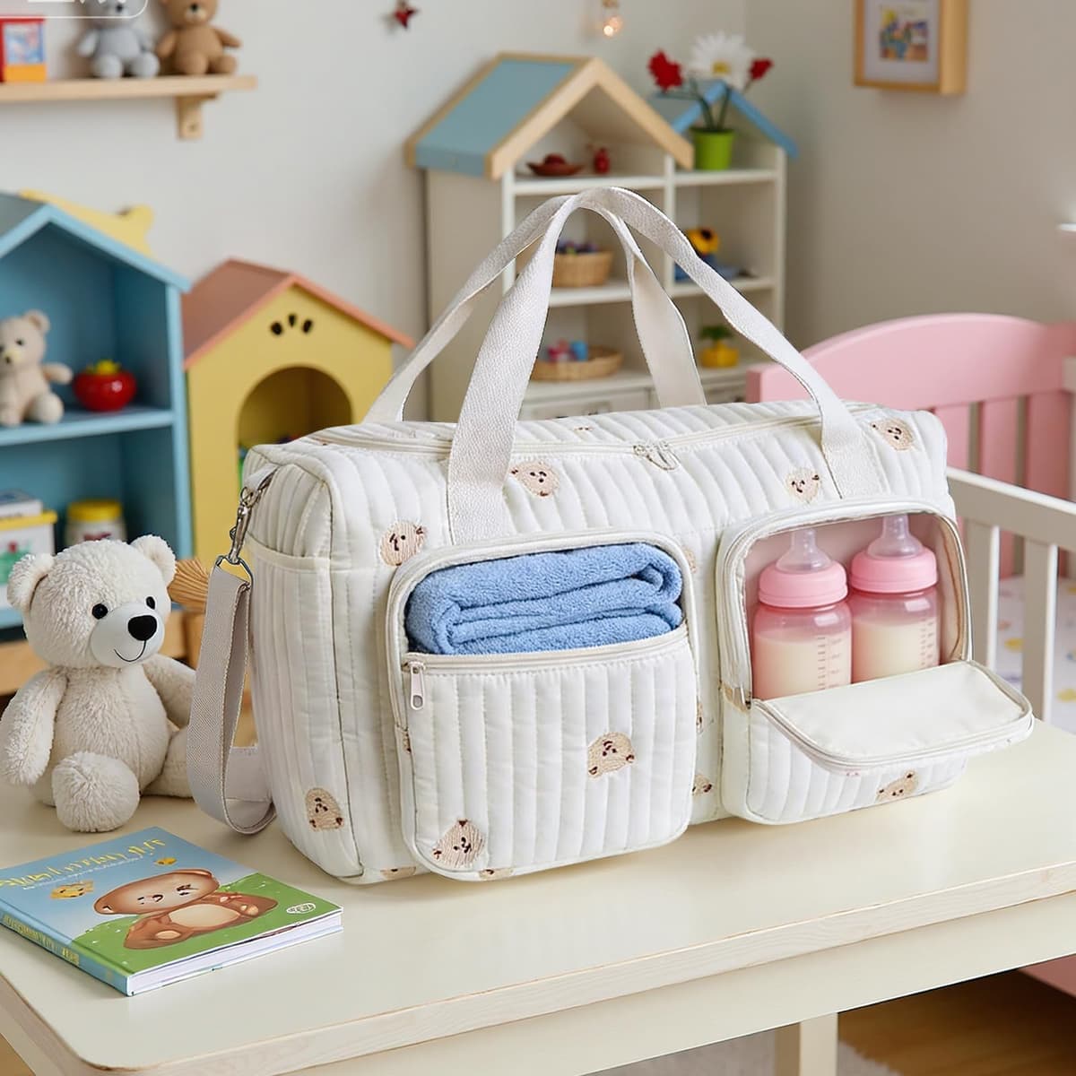Bolsa de Pañales Multiusos para Mamá: Bolsa de Maternidad para Bebé - Gran Bolsa de Pañales Multifunción para Maternidad y Cambio de Bebé para Hospital y Fin de Semana — view 2