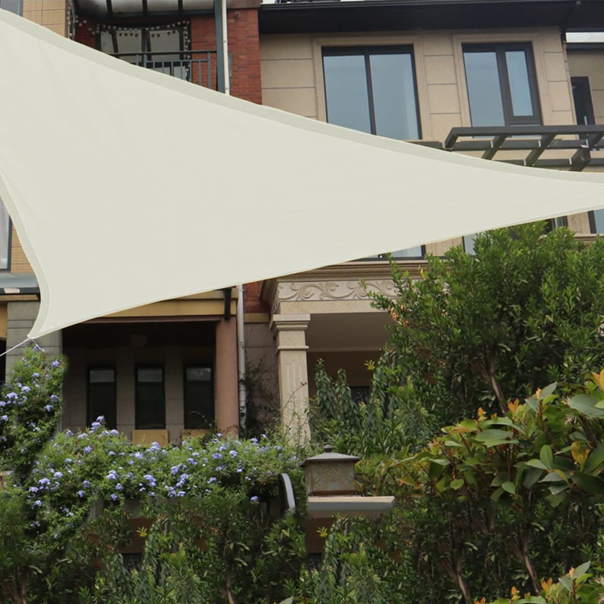 HAIKUS Toldo Vela de Sombra Impermeable Rectangular 4x5m Protección UV PES, Toldos para Patio Exterior Jardín Terraza - Gris — view 21