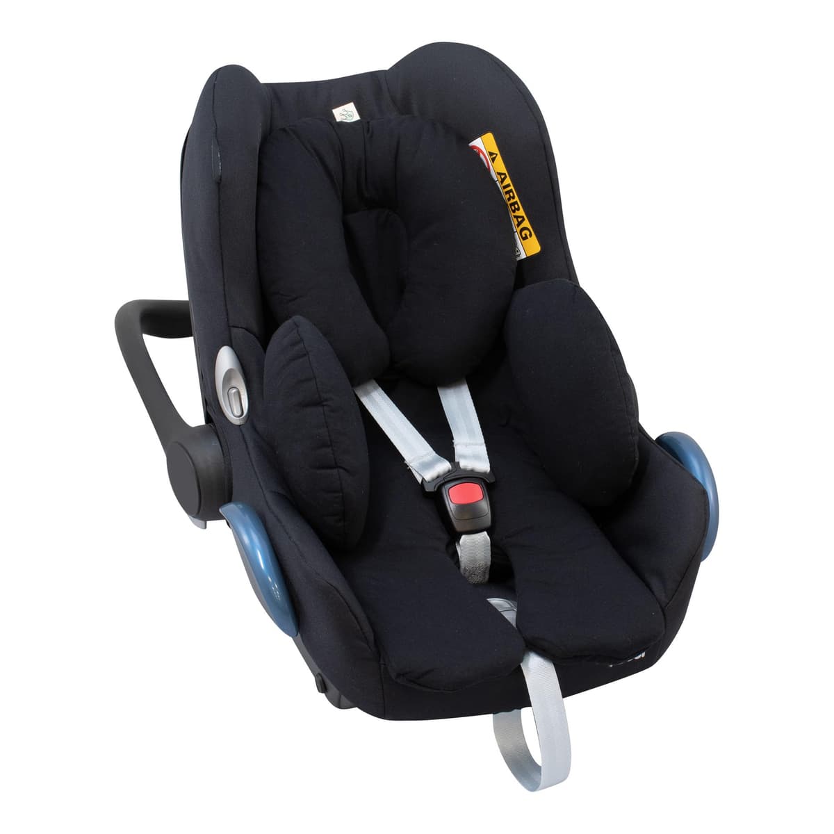 JYOKO Kids Reductor Universal Bebé 2 Piezas, Algodón Orgánico, para Cochecito Y Silla De Coche Grupo 0, Hecho En Barcelona – Soporte De Cabeza Y Cuerpo – Black Series — view 3