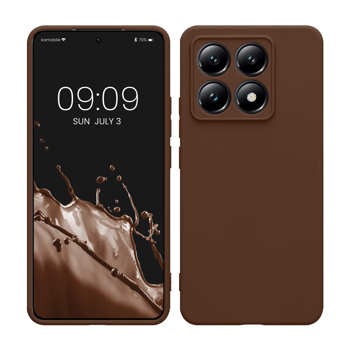 kwmobile Carcasa Compatible con Xiaomi Redmi Note 14 Pro 5G / Poco X7 Funda - Funda Ultrafina de TPU con Bordes elevados - Lavanda Metalizado — view 318