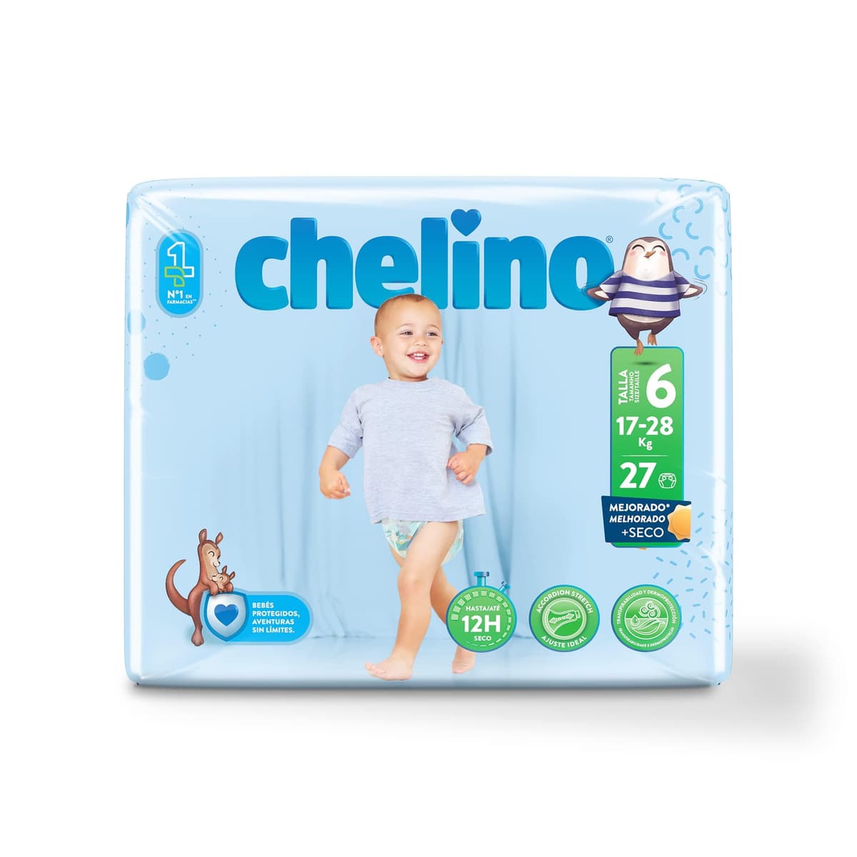 Chelino Pañales infantiles Talla 5 (13-18kg), 30 Unidades ( Paquete de 1) — view 12