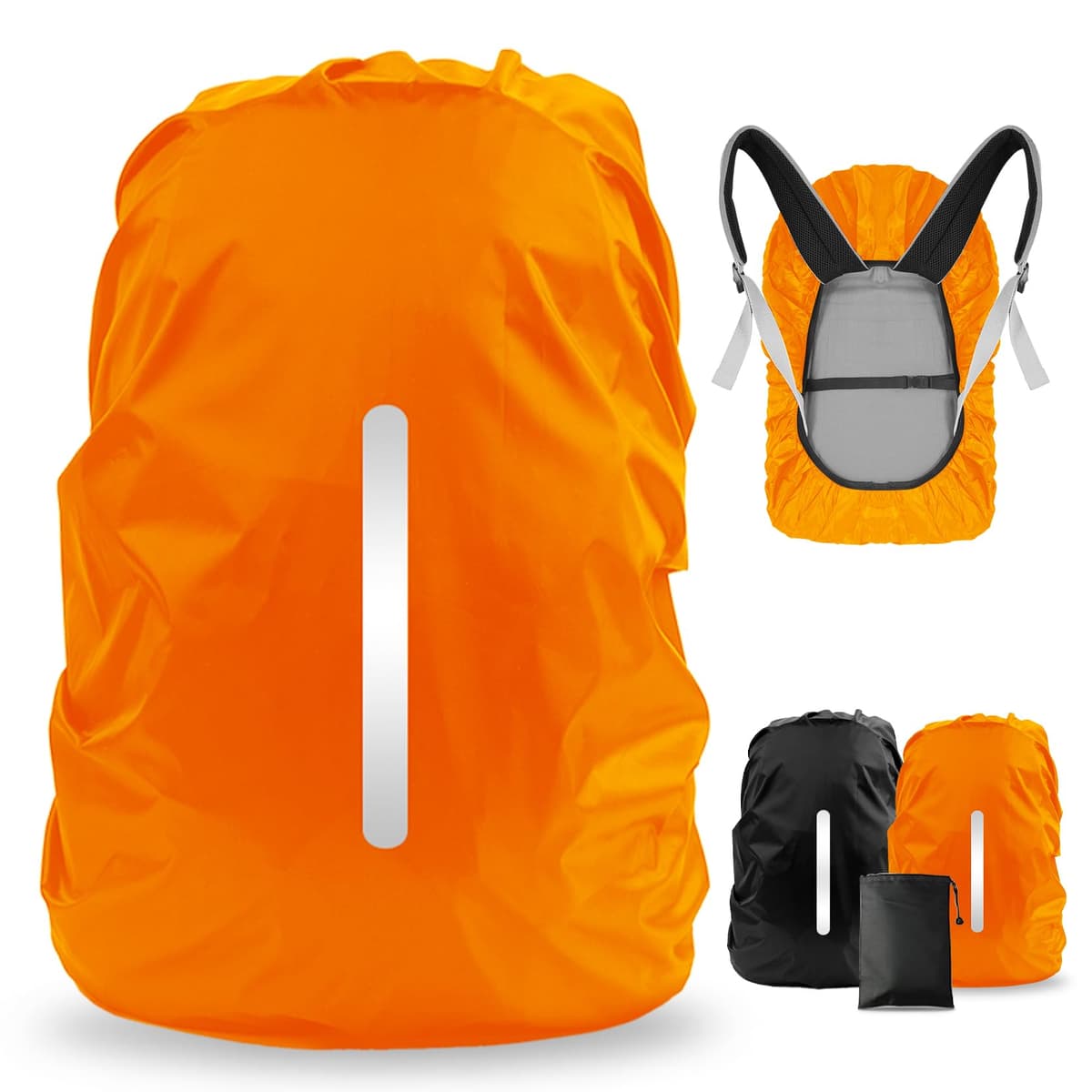 LAMA 2pcs Funda Impermeable para la Lluvia para Mochila, Protector Reflectante a Prueba de Lluvia para Antipolvo y Antirrobo S 18L-25L — view 11