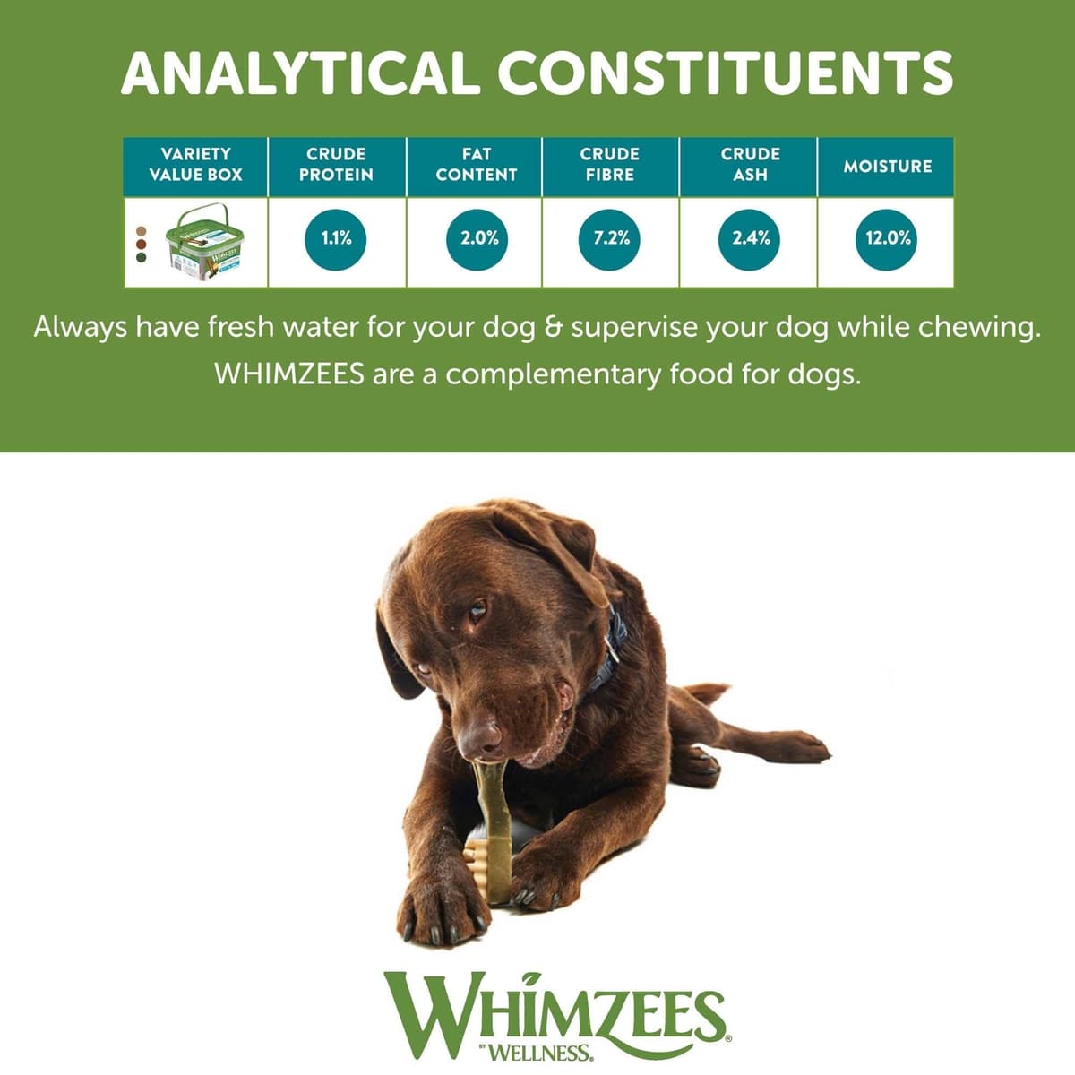 WHIMZEES Variety Box Dental S, 56 Pieces – Mixed Shapes, Size S, Dog Chews for Small Breeds, Natural and Grain Free, Rawhide-Free, Vegetarian, No Added Sugar — view 5