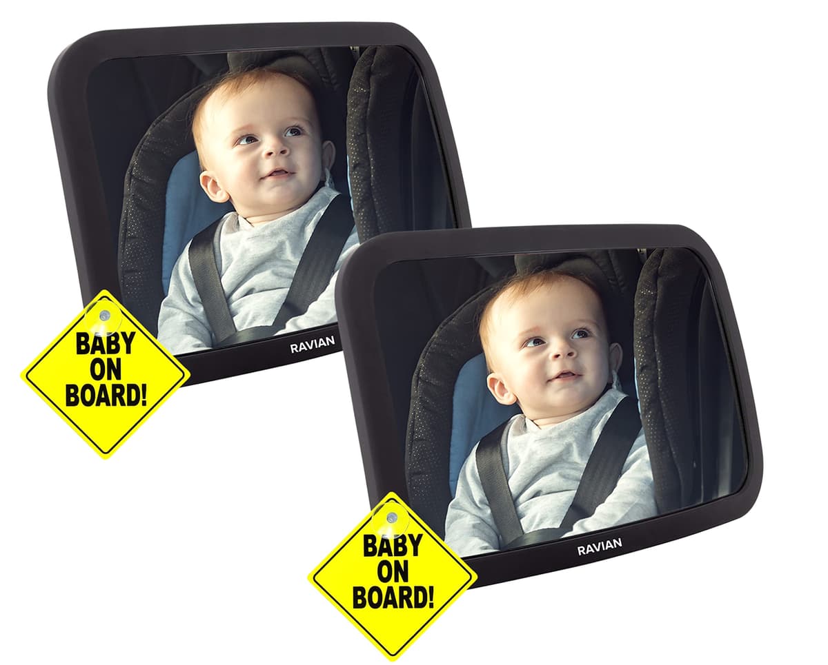 Baby Car Mirror for Back Seat Safest Newborn Essentials with Rear View, Shatterproof, Adjustable to See Rear Facing for Infants, Kids and Pets — view 8