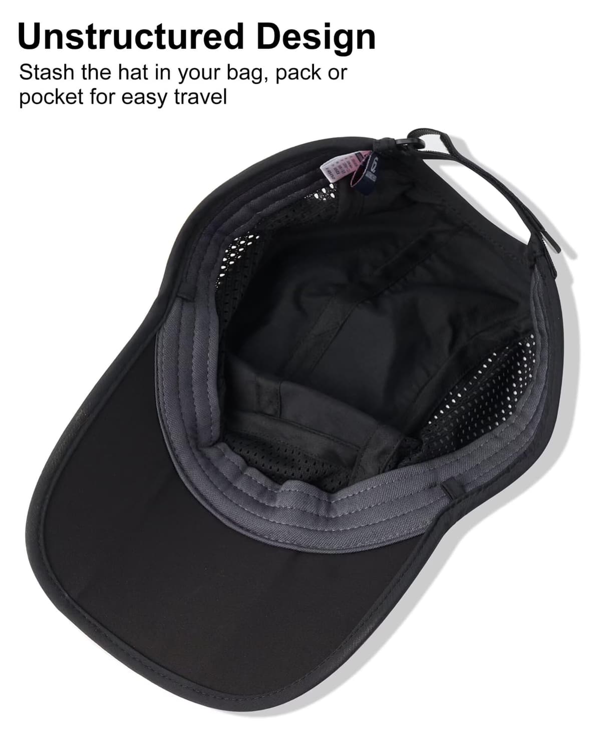 GADIEMKENSD Folding Outdoor Hat UPF 50+ Sun Protection Mesh Sport Hat — view 7