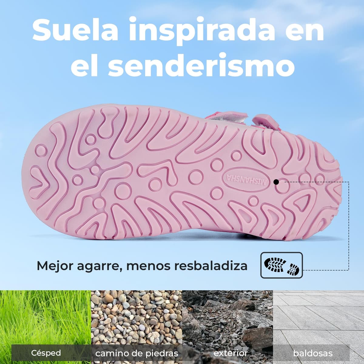 Mishansha Sandalias Niño Niña Trekking con Puntera Cerrada, Transpirables y Antideslizantes, Tallas 24-38 — view 7