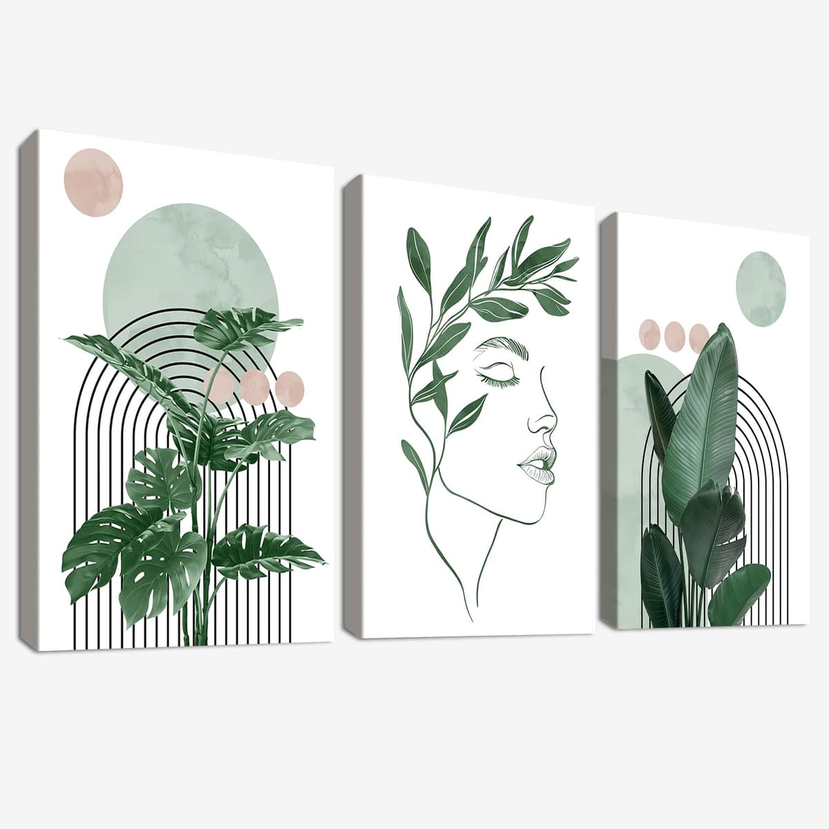 3 Panels Black White Canvas Wall Art Love Home Motivational Quotes Painting on Canvas Print Picture for Living Room Hallway Stairs Bedroom Bathroom Wall Decor Ready To Hang 90x40cm(12"x16"x3pcs) — view 19