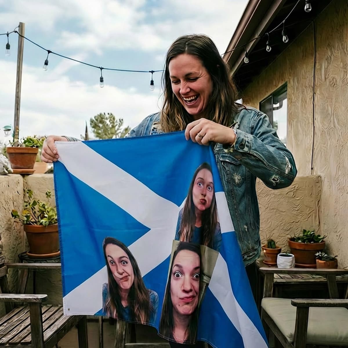 Custom Scottish Flag-Personalised Scotland Flag with Picture Photo Logo Text-Custom Scottish Tapestry Banner for Competitions,Soccer Party Bar Garden Festivals Dorm Decoration Indoor Outdoor — view 5