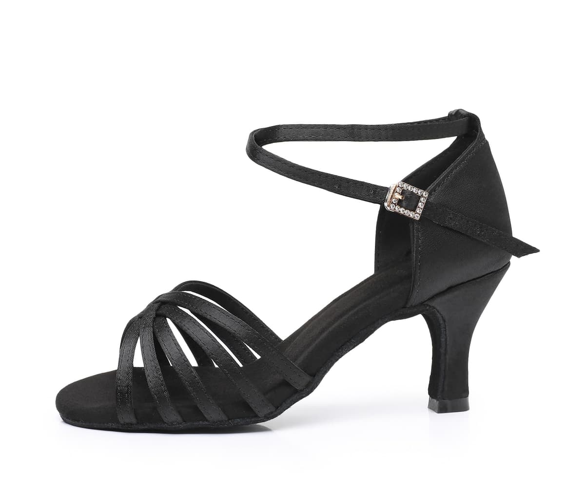 Rosefinch Zapatos de Danza Latina para Mujer Negro Profesional Zapatos de Baile de salón de Fiesta de Salsa de Baile práctica de Rendimiento Zapatos tamaño — view 2