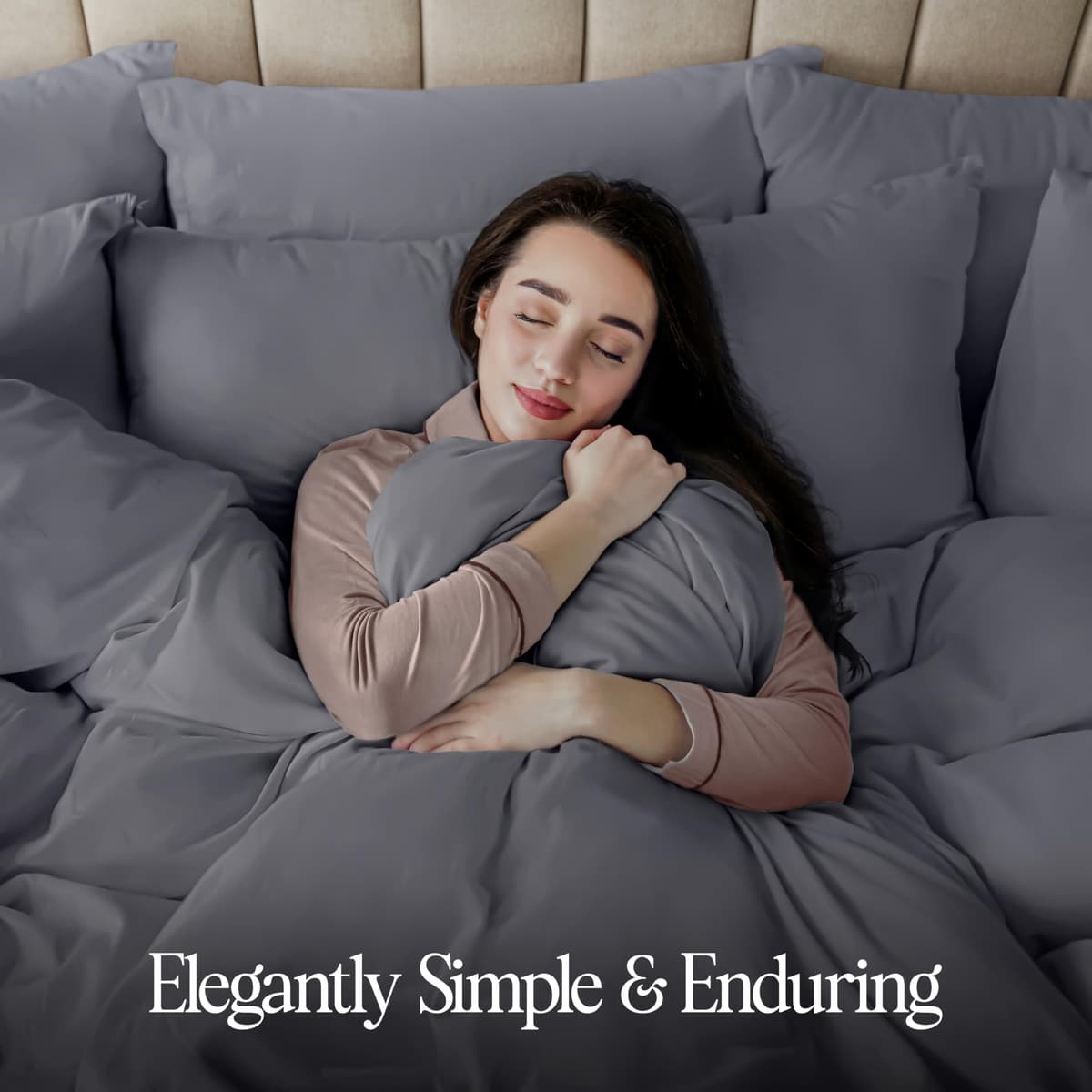 Utopia Bedding Duvet Cover Double - Soft Microfibre Polyester - Bedding Quilt Cover Set, with Pillow cases (Grey) — view 10